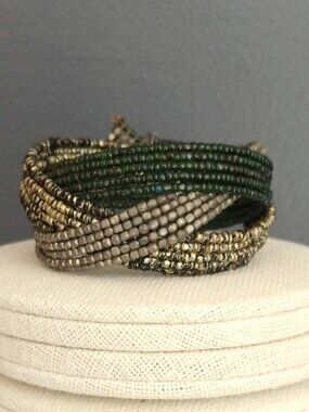 Multi color seed bead bracelet